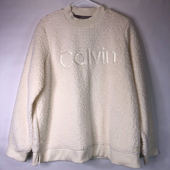 Calvin Klein Sweaters - 𝅺CALVIN Klein Sherpa Teddy Crewneck Sweater XL